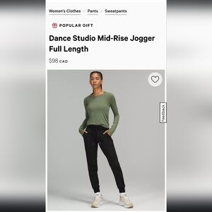 Lululemon Dance Studio Mid-Rise Jogger